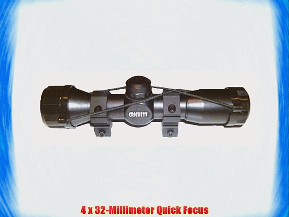 Crickett Keystone KSA054 Mil Dot Quick Focus Scope 4x32-Millimeter Black Matte Finish