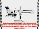 AmScope SM-4B-FRL Professional Binocular Stereo Zoom Microscope WH10x Eyepieces 7X-45X Magnification