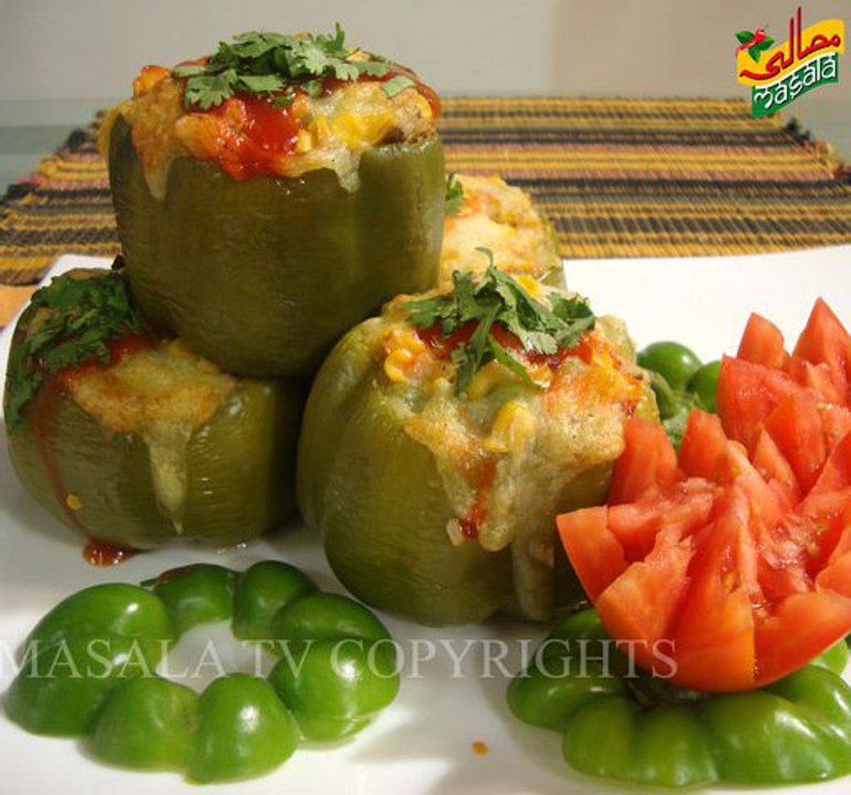 Stuffed Capsicum with Qeema (Tea Time Appetizer Recipe) By Sehar Syed