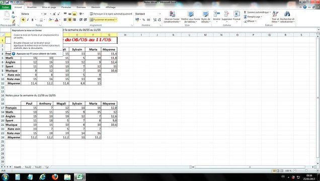 Tuto - Excel 2010 - Reproduire une mise en forme