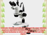 AmScope SM-2TZZ Professional Trinocular Stereo Zoom Microscope WH10x and WH20x Eyepieces 3.5X-180X