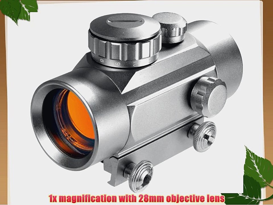 BARSKA Red Dot 1x 28mm Riflescope (Silver)