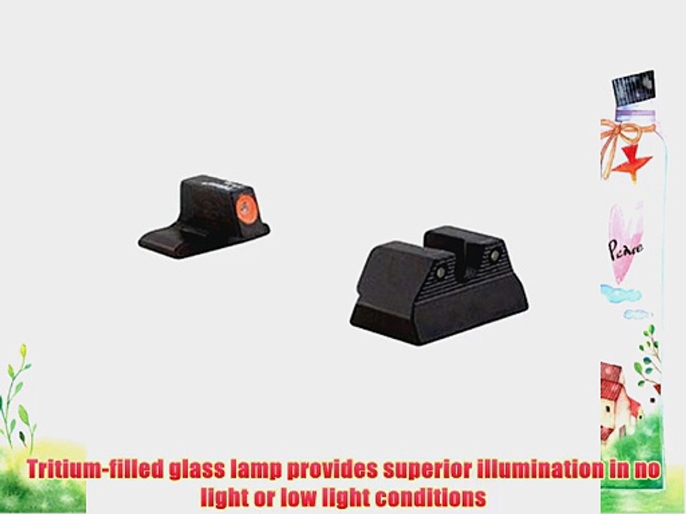 H and K Trijicon P2000 HD Front Outline Night Sight Set Orange