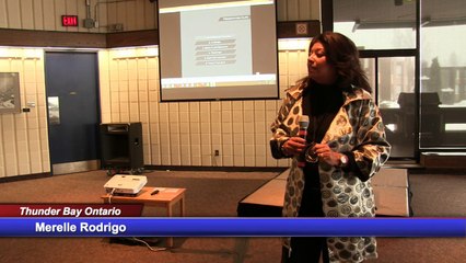 Merelle Rodrigo Speaking at Northwestern Ontario Newcomers Fair Feb 20 2015