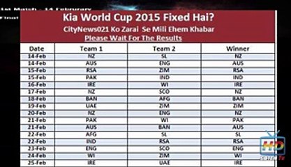 *LEAKED * ICC WORLD CUP 2015 IS FIXED.SEE LINK BELOW