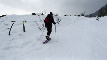 Raquettes vers le canal de Malcros