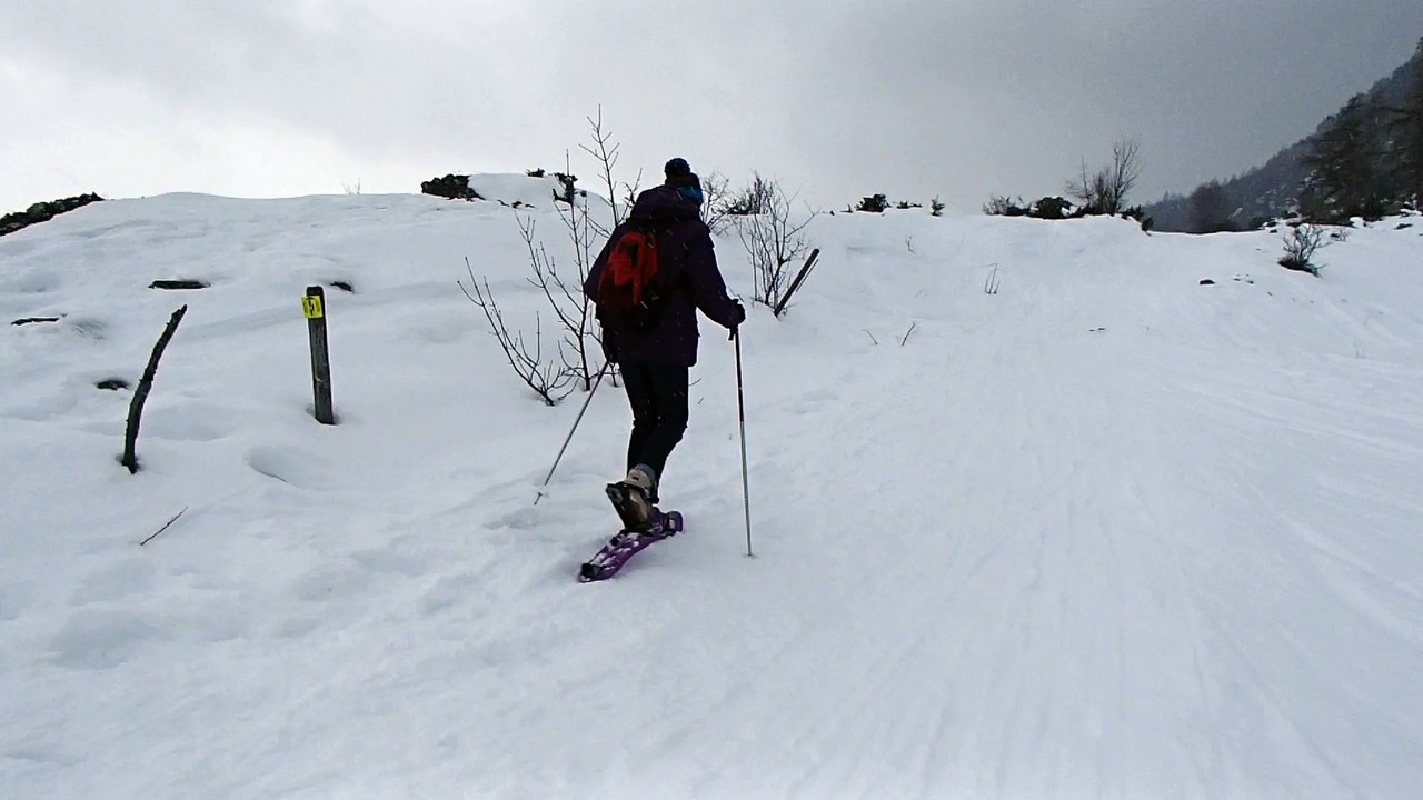 Raquettes vers le canal de Malcros