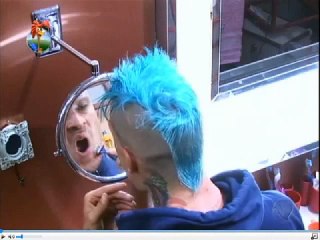 clippers cut on dyed hair and razor shave in brazil reality show