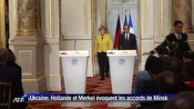 Hollande et Merkel veulent l'application des accords de Minsk