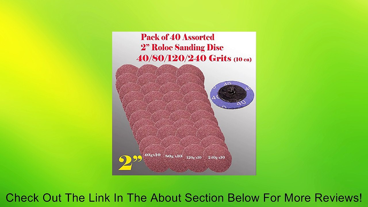 MTP TM 40x Mix 40/80/120/240 Grits 2" Roloc Type R Sanding Abrasive Disc Roll Lock Review
