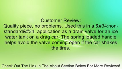 EZ (EZ-110) Silver NPT 3/8-18 Thread Size Oil Drain Valve Review