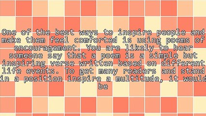How To Write Poems Of Encouragement