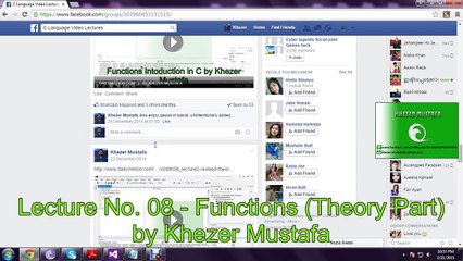 1-Lecture no8_Functions By Khezer Mustafa