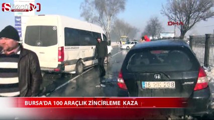 Bursa'da 100 araçlık zincirleme kaza