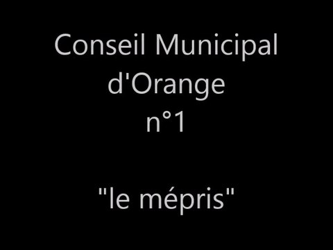 Conseil municipal d'Orange : le mépris