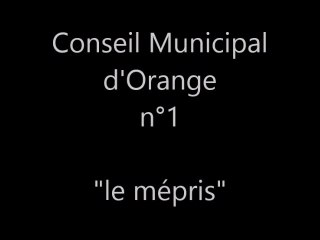 Conseil municipal d'Orange : le mépris