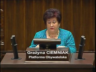 Poseł Grażyna Ciemniak - Wystąpienie z dnia 18 lutego 2015 roku.
