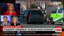 Standoff underway in Vegas road rage manhunt