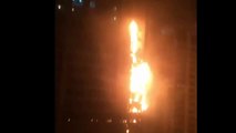 Fire Breaks out in Torch Tower skyscraper in Dubai 2015