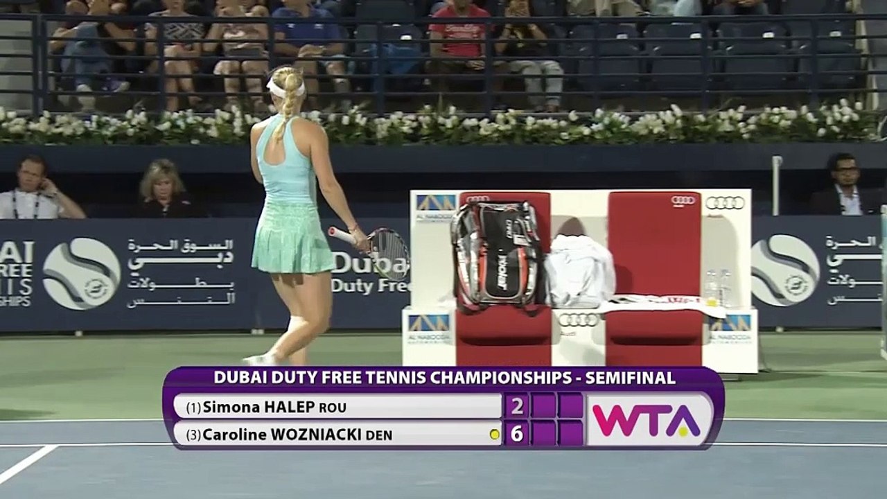 Dubai: Wozniacki von der Rolle, Halep im Rausch