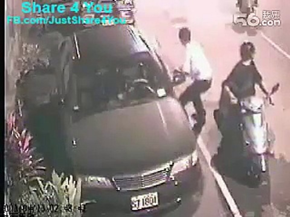 A car lifter lift a car  unbelievable video