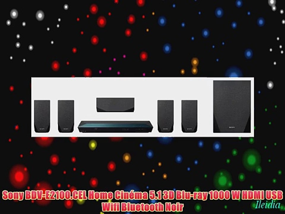 Sony BDV-E2100.CEL Home Cin?ma 5.1 3D Blu-ray 1000 W HDMI USB Wifi Bluetooth Noir