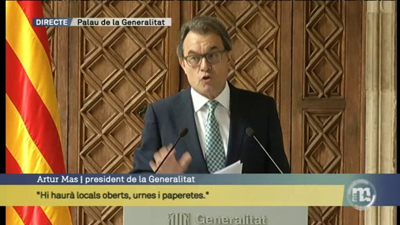 TV3 - Els Matins - Mas: "El 9-N es farà una consulta anticipada de la definitiva [eleccions plebis