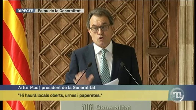 TV3 - Els Matins - Mas: El 9-N es farà una consulta anticipada de la definitiva [eleccions plebis