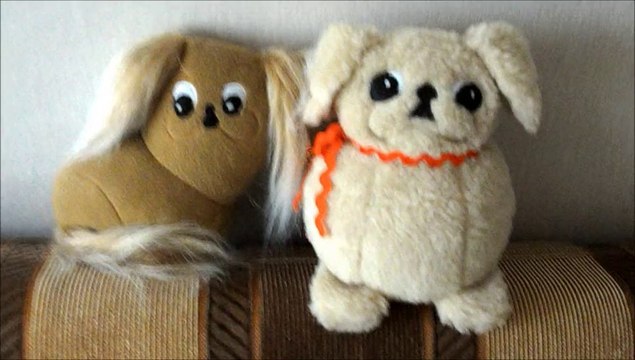 Pekingese toys, fur plush and long fur_LIVE