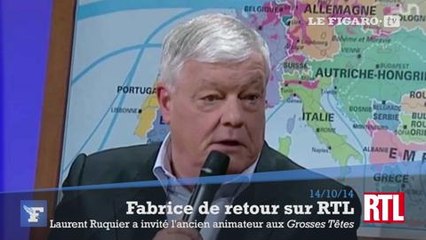 Le retour de Fabrice aux Grosses Têtes sur RTL