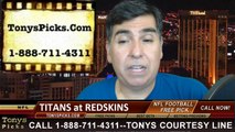 Washington Redskins vs. Tennessee Titans Free Pick Prediction NFL Pro Football Odds Preview 10-19-2014
