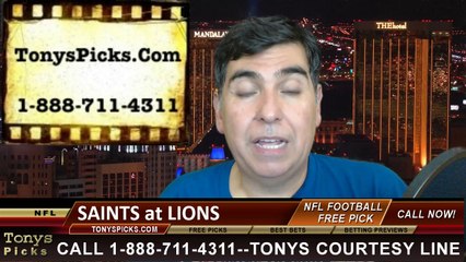 Detroit Lions vs. New Orleans Saints Free Pick Prediction NFL Pro Football Odds Preview 10-19-2014