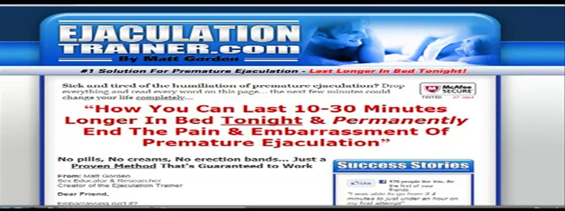 Ejaculation Trainer Review - Go Inside Matt Gordon's Ejaculation Trainer