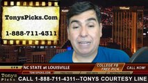 Louisville Cardinals vs. North Carolina St Wolfpack Free Pick Prediction NCAA College Football Odds Preview 10-18-2014