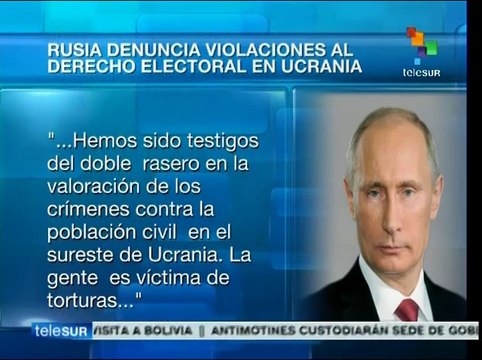 Ucrania: cuestiona Putin agresiones contra opositores a parlamentarias