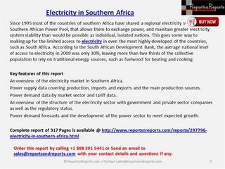 Southern African Electricity Market Analysis Report