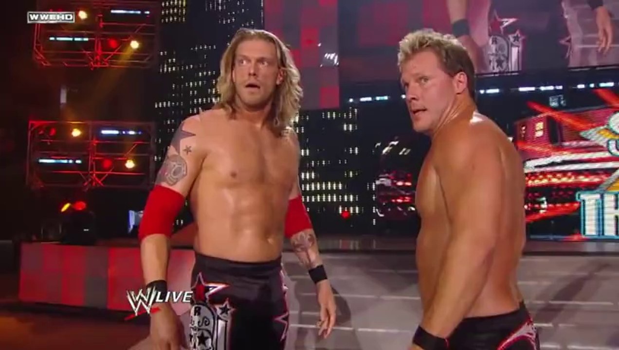 Raw- John Cena & Bret Hart vs. Edge & Chris Jericho