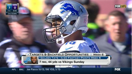 'NFL Fantasy Live': Week 6 Targets and Touches
