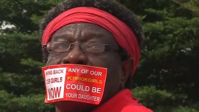 Nigerians demand release of 200 kidnapped schoolgirls