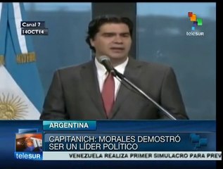 Morales demostró ser un líder político: Capitanich