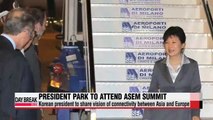 President Park arrives in Italy for five-day visit