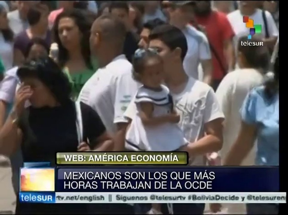 Mexicanos, los que más horas trabajan de la OCDE
