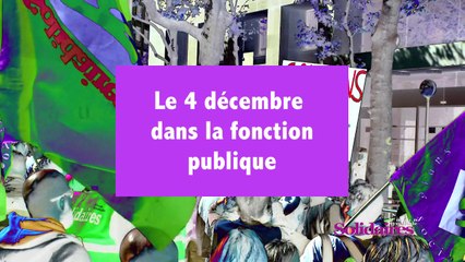 Fonction publique : votez Solidaires le 4 décembre