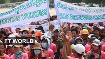 Cambodian garment workers rally for higher wages
