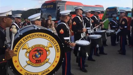 U.S. Marines  Vs. Republic Of Korea In Drum Battle