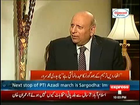 Kal Tak (Exclusive Interview With Governer Punjab Chaudhary Muhammad Sarwar) – 14th October 2014