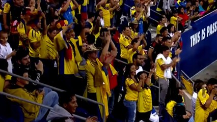 James Rodriguez protects pitch invader
