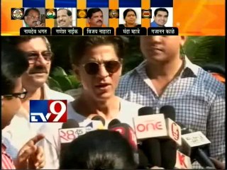 Shahrukh Khan Casts Vote for Assembly Election 2014-TV9