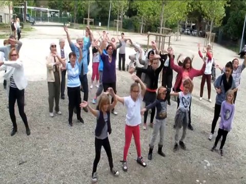 Jeunes et seniors réunis pour un flash mob à Montélimar
