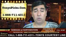 Northwestern Wildcats vs. Nebraska Cornhuskers Free Pick Prediction NCAA College Football Odds Preview 10-18-2014